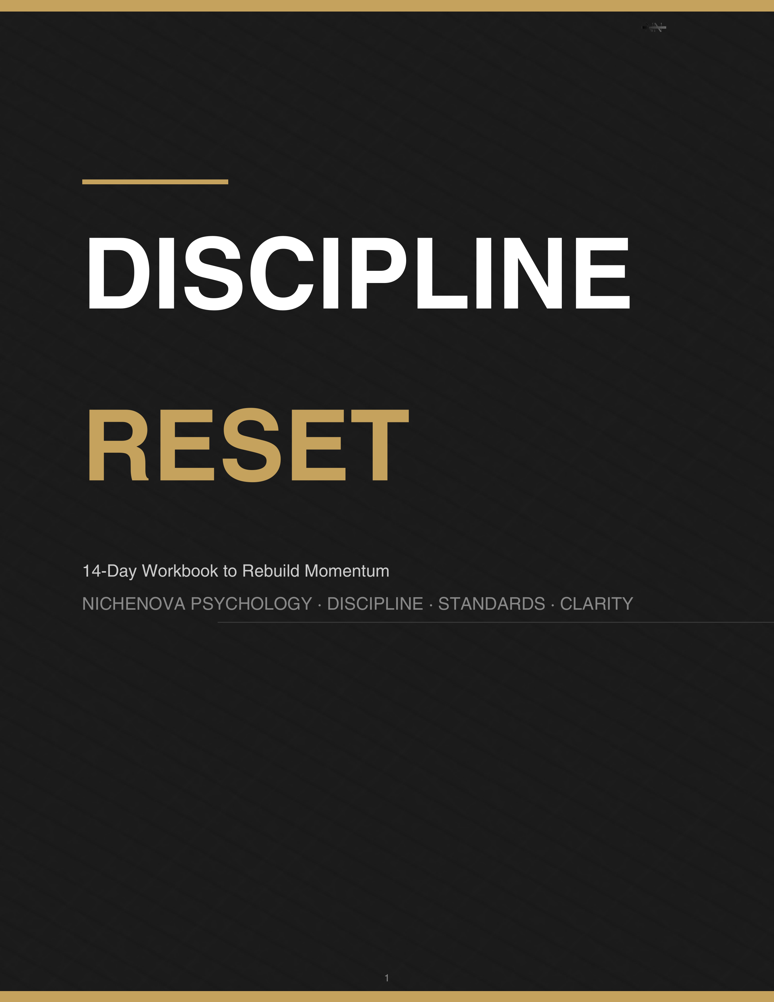 Discipline Reset workbook cover